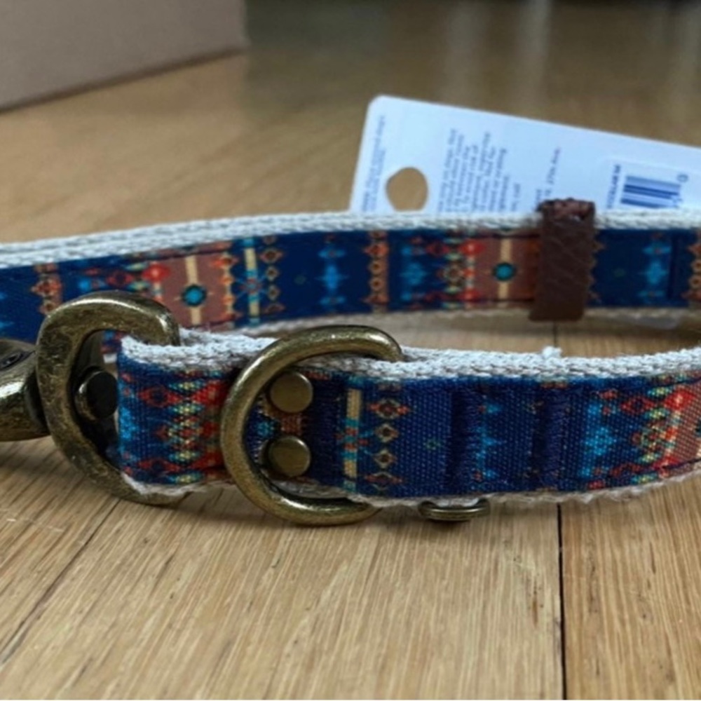 Dog collar small linen blend